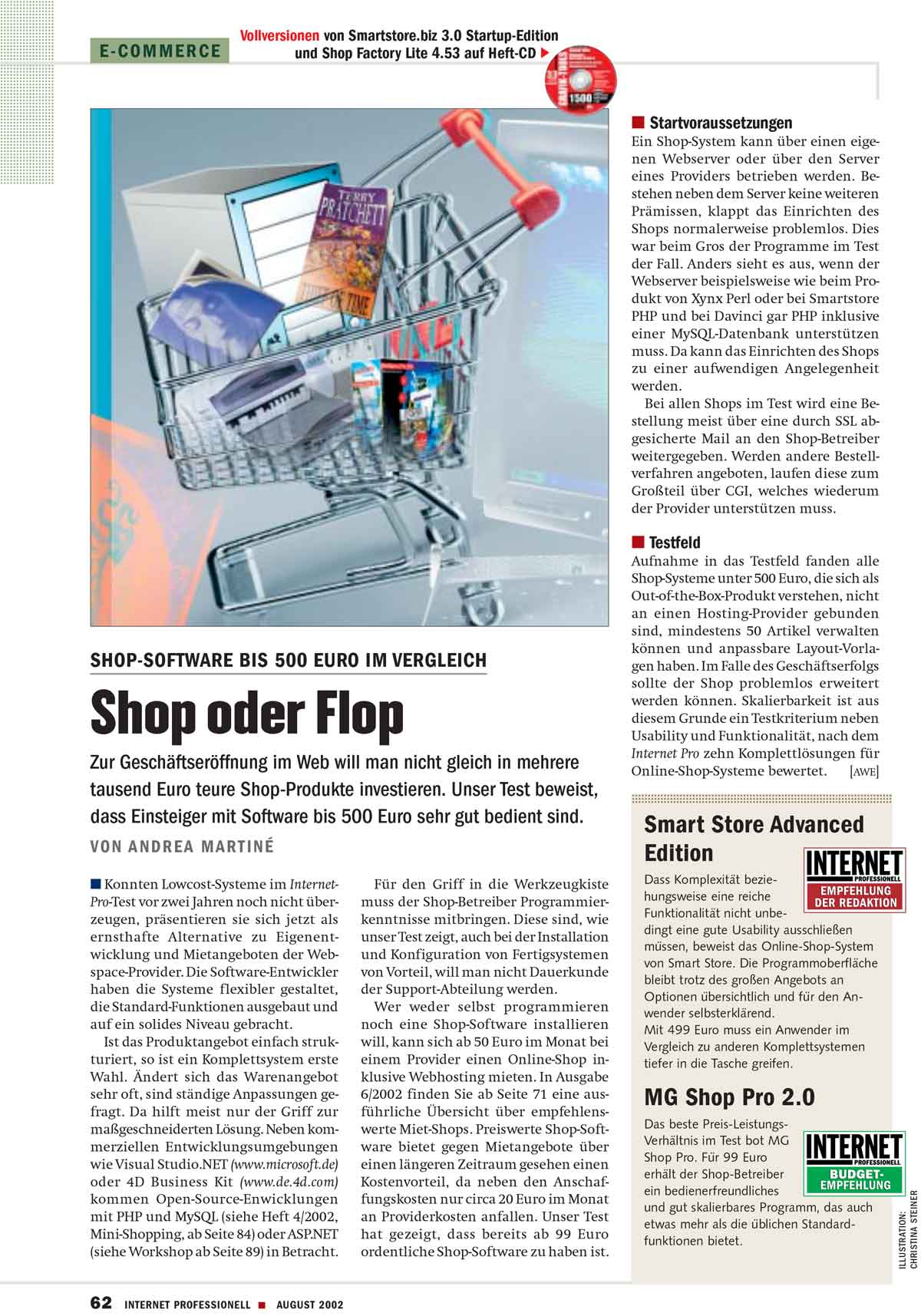 Technical illustration of e-commerce software with annotations; a structured, compact design.